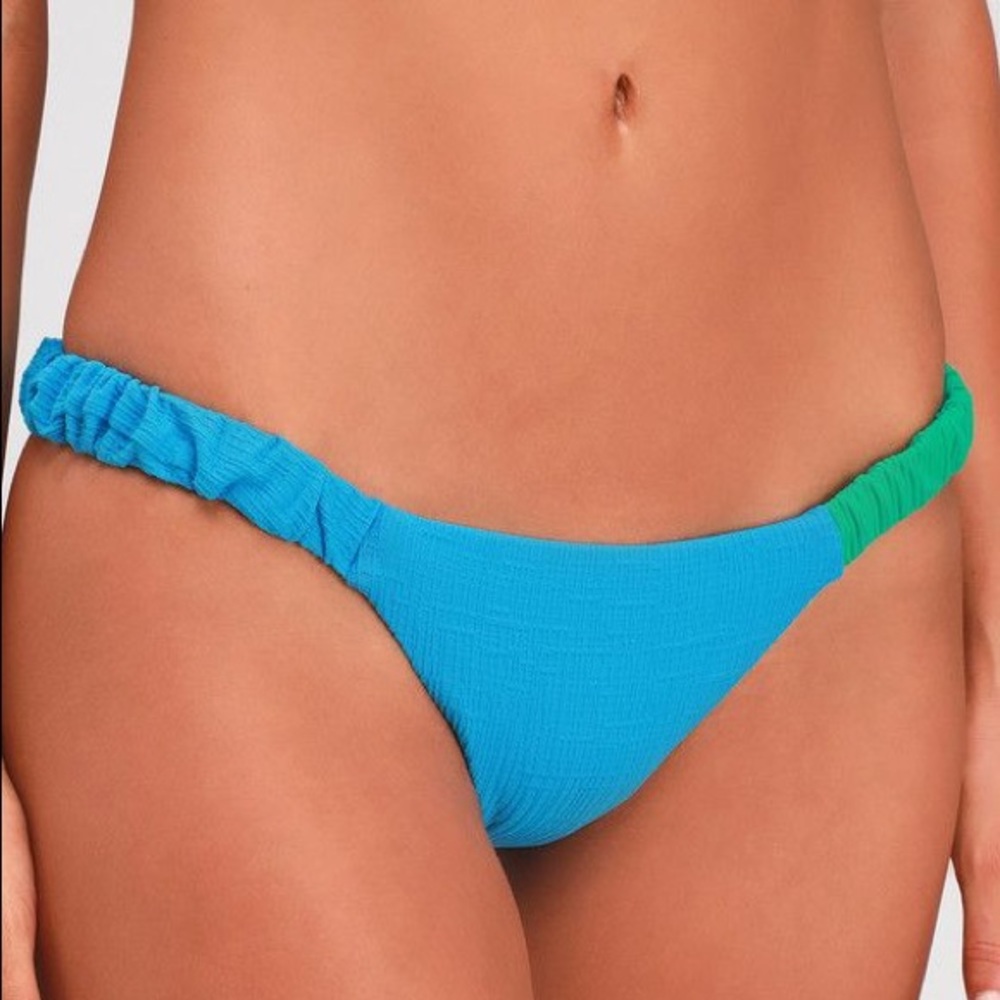 ELLEJAY RYDER SCRUNCHED CHEEKY BIKINI BOTTOM XS